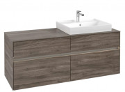 Тумба под раковину Villeroy & Boch Collaro 140х50 см с подсветкой ДСП каменный дуб C086B0RK