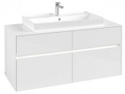 Тумба под раковину Villeroy & Boch Collaro 120х50 см с подсветкой ДСП матовый белый C087B0MS