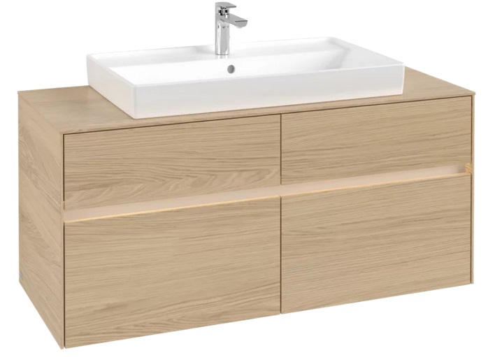 Тумба під раковину Villeroy & Boch Collaro 120х50 см із підсвічуванням ДСП північний дуб C087B0VJ