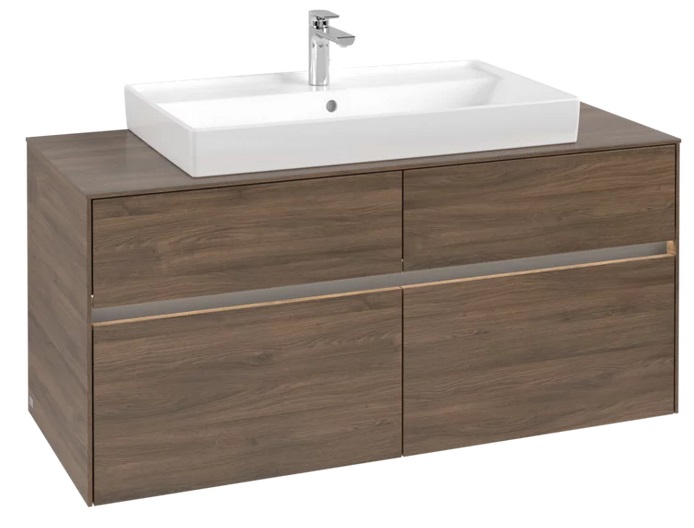 Тумба під раковину Villeroy & Boch Collaro 120х50 см із підсвічуванням ДСП дуб аризона C087B0VH