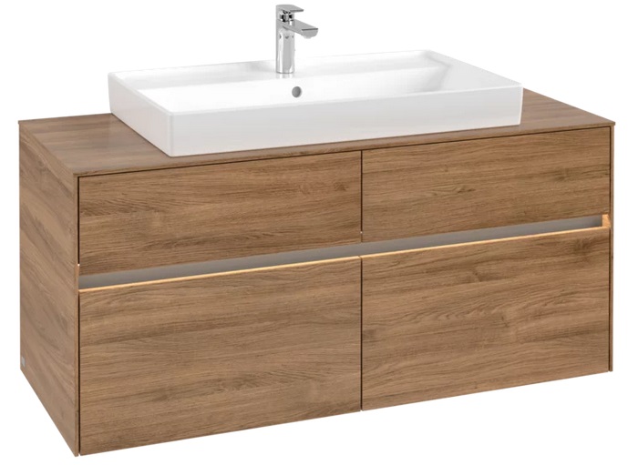 Тумба під раковину Villeroy & Boch Collaro 120х50 см із підсвічуванням ДСП дуб канзас C087B0RH