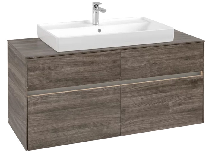 Тумба під раковину Villeroy & Boch Collaro 120х50 см із підсвічуванням ДСП кам'яний дуб C087B0RK