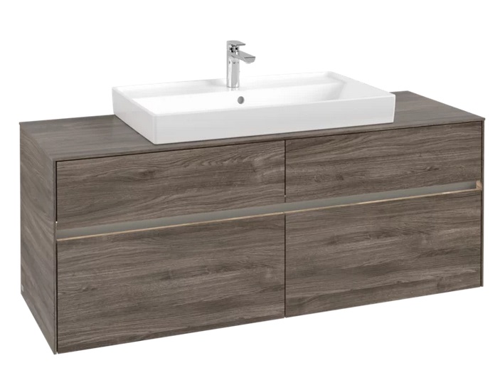 Тумба під раковину Villeroy & Boch Collaro 140х50 см із підсвічуванням ДСП кам'яний дуб C088B0RK