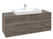 Тумба под раковину Villeroy & Boch Collaro 140х50 см с подсветкой ДСП каменный дуб C088B0RK