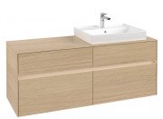 Тумба под раковину Villeroy & Boch Collaro 140х50 см с подсветкой ДСП северный дуб C086B0VJ