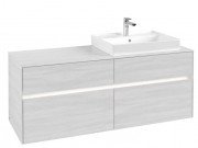Тумба під раковину Villeroy & Boch Collaro 140х50 см із підсвічуванням ДСП біле дерево C086B0E8