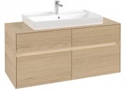 Тумба під раковину Villeroy & Boch Collaro 120х50 см із підсвічуванням ДСП північний дуб C087B0VJ