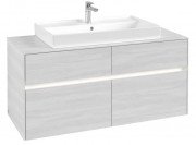 Тумба під раковину Villeroy & Boch Collaro 120х50 см із підсвічуванням ДСП біле дерево C087B0E8