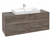 Тумба под раковину Villeroy & Boch Collaro 140х50 см с подсветкой ДСП каменный дуб C088B0RK