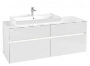 Тумба под раковину Villeroy & Boch Collaro 140х50 см с подсветкой МДФ глянцевый белый C089B0DH