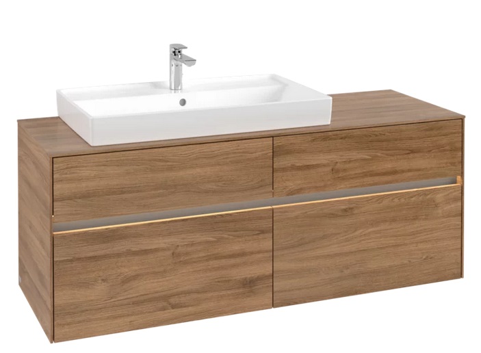 Тумба под раковину Villeroy & Boch Collaro 140х50 см с подсветкой ДСП дуб канзас C089B0RH