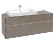 Тумба під раковину Villeroy & Boch Collaro 140х50 см із підсвічуванням ДСП трюфель сірий C089B0VG