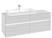 Тумба під раковину Villeroy & Boch Collaro 140х50 см із підсвічуванням ДСП біле дерево C089B0E8