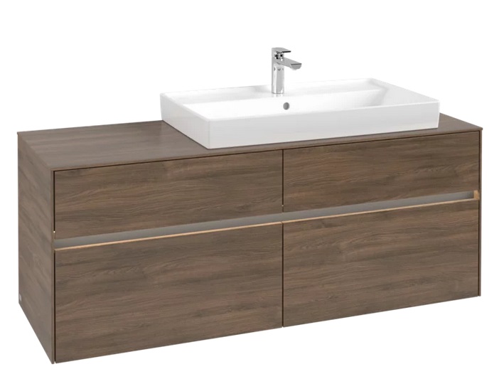 Тумба под раковину Villeroy & Boch Collaro 140х50 см с подсветкой ДСП дуб аризона C090B0VH