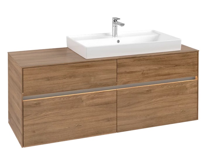Тумба под раковину Villeroy & Boch Collaro 140х50 см с подсветкой ДСП дуб канзас C090B0RH