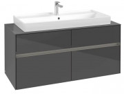 Тумба под раковину Villeroy & Boch Collaro 120х50 см с подсветкой МДФ глянцевый серый C091B0FP