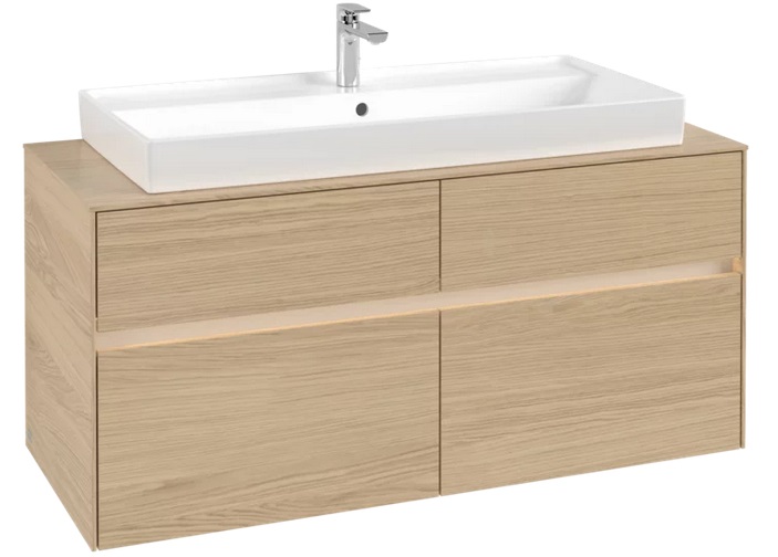 Тумба под раковину Villeroy & Boch Collaro 120х50 см с подсветкой ДСП северный дуб C091B0VJ