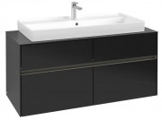 Тумба під раковину Villeroy & Boch Collaro 120х50 см із підсвічуванням МДФ чорний матовий лак C091B0PD