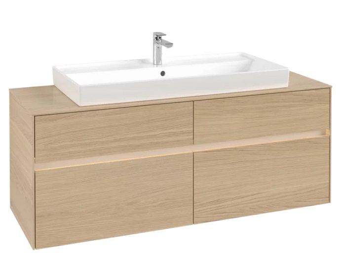 Тумба под раковину Villeroy & Boch Collaro 140х50 см с подсветкой ДСП северный дуб C092B0VJ