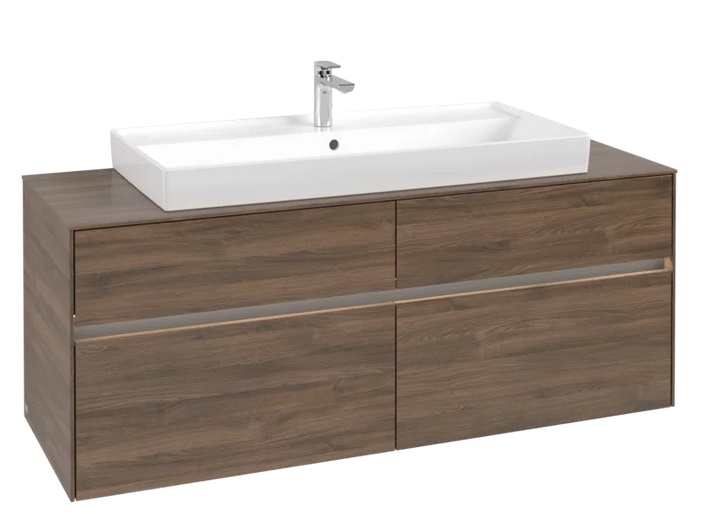 Тумба под раковину Villeroy & Boch Collaro 140х50 см с подсветкой ДСП дуб аризона C092B0VH