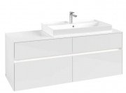 Тумба під раковину Villeroy & Boch Collaro 140х50 см із підсвічуванням ДСП матовий білий C090B0MS