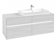 Тумба під раковину Villeroy & Boch Collaro 140х50 см із підсвічуванням ДСП біле дерево C090B0E8