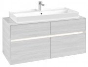 Тумба під раковину Villeroy & Boch Collaro 120х50 см із підсвічуванням ДСП біле дерево C091B0E8