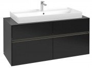 Тумба під раковину Villeroy & Boch Collaro 120х50 см із підсвічуванням МДФ чорний матовий лак C091B0PD