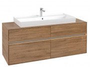 Тумба под раковину Villeroy & Boch Collaro 140х50 см с подсветкой ДСП дуб канзас C092B0RH