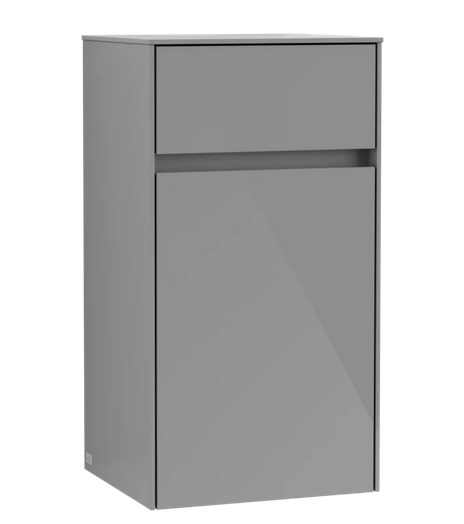 Шкафчик для ванной Villeroy & Boch Collaro 40,4x74,8х34,9 см петли слева МДФ глянцевый серый C03200FP