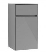 Шафка для ванної Villeroy & Boch Collaro 40,4x74,8х34,9 см петлі праворуч МДФ глянсовий сірий C03201FP