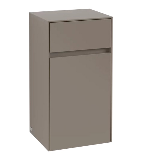 Шафка для ванної Villeroy & Boch Collaro 40,4x74,8х34,9 см петлі праворуч ДСП трюфель сірий C03201VG