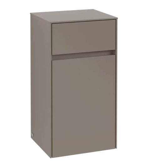 Шкафчик для ванной Villeroy & Boch Collaro 40,4x74,8х34,9 см петли справа ДСП трюфель серый C03201VG