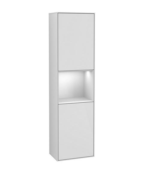 Пенал для ванной Villeroy & Boch Finion 41,8x151,6х27 см петли слева с подсветкой МДФ глянцевый белый лак F460GFGF