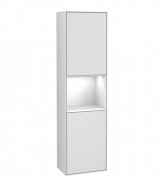 Пенал Villeroy & Boch Finion 41,8x151,6х27 см петли слева с подсветкой МДФ белый матовый лак/глянцевый белый лак F460GFMT