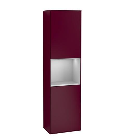 Пенал Villeroy & Boch Finion 41,8x151,6х27 см петлі зліва з підсвічуванням МДФ півонія матовий лак/світло-сірий матовий лак F460GJHB