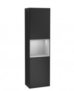 Пенал Villeroy & Boch Finion 41,8x151,6х27 см петлі зліва з підсвічуванням МДФ чорний матовий лак/світло-сірий матовий лак F460GJPD