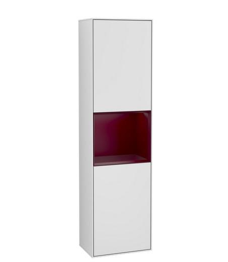 Пенал Villeroy & Boch Finion 41,8x151,6х27 см петлі зліва з підсвічуванням МДФ білий матовий лак/півон матовий лак F460HBMT