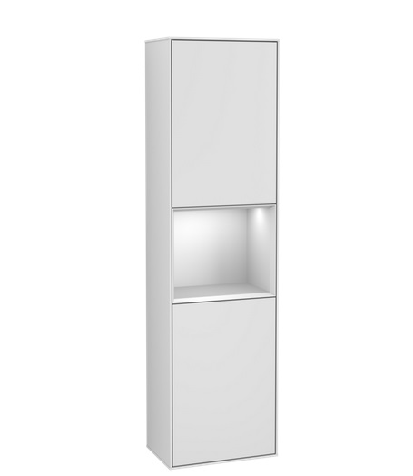 Пенал Villeroy & Boch Finion 41,8x151,6х27 см петли слева с подсветкой МДФ белый матовый лак F460MTMT