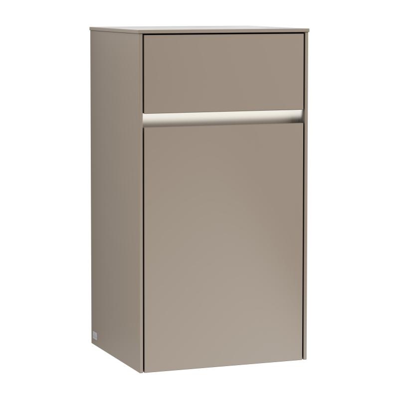 Шафка Villeroy & Boch Collaro 40,4x74,8х34,9 см петлі зліва з підсвічуванням ДСП трюфель сірий C032L0VG