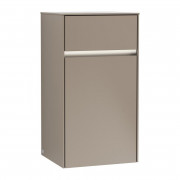 Шафка Villeroy & Boch Collaro 40,4x74,8х34,9 см петлі зліва з підсвічуванням ДСП трюфель сірий C032L0VG