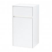 Шафка Villeroy & Boch Collaro 40,4x74,8х34,9 см петлі праворуч з підсвічуванням ДСП матова біла C032L1MS