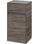 Шафка Villeroy & Boch Collaro 40,4x74,8х34,9 см петлі праворуч з підсвічуванням ДСП кам'яний дуб C032L1RK