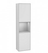 Пенал Villeroy & Boch Finion 41,8x151,6х27 см петлі зліва з підсвічуванням МДФ білий матовий лак/світло-сірий матовий лак F460GJMT