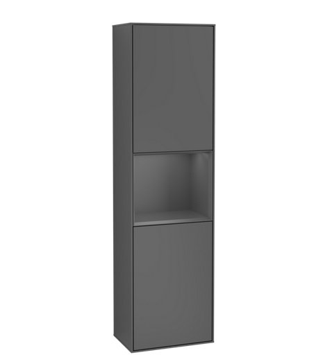 Пенал Villeroy & Boch Finion 41,8x151,6х27 см петли слева с подсветкой МДФ антрацит матовый лак F460GKGK