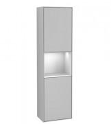 Пенал Villeroy & Boch Finion 41,8x151,6х27 см петлі зліва з підсвічуванням МДФ світло-сірий матовий лак/білий матовий лак F460MTGJ