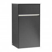 Шкафчик Villeroy & Boch Collaro 40,4x74,8х34,9 см петли слева с подсветкой МДФ черный матовый лак C032L0PD