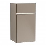 Шкафчик Villeroy & Boch Collaro 40,4x74,8х34,9 см петли слева с подсветкой ДСП трюфель серый C032L0VG