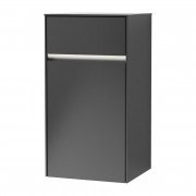 Шкафчик Villeroy & Boch Collaro 40,4x74,8х34,9 см петли справа с подсветкой МДФ черный матовый лак C032L1PD