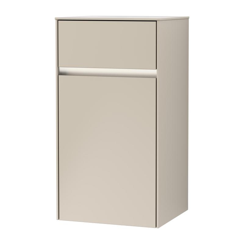 Шафка Villeroy & Boch Collaro 40,4x74,8х34,9 см петлі праворуч з підсвічуванням ДСП м'який сірий C032L1VK